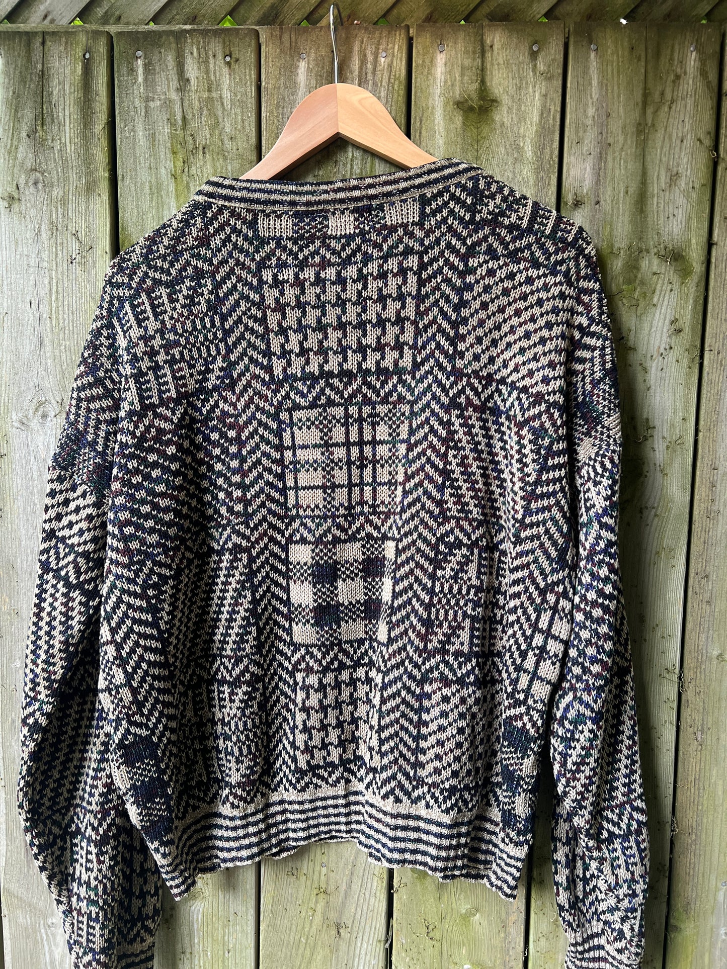 Vintage Fine Lines Grandpa Sweater – XL