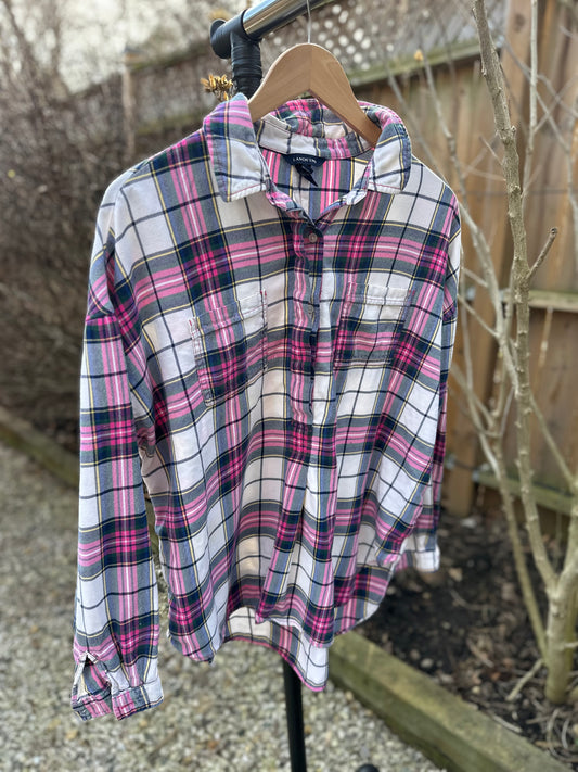 Lands' End Women’s Shirt – 100% Cotton, Excellent Condition, Size 14-16!