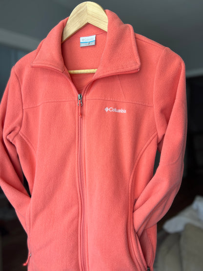 Size Small Columbia Women’s Fleece Jacket | Coral Pink | Excellent Condition