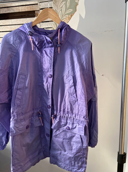 Large Vintage Purple Pacific Trail Jacket  | Retro Ball Clasp & Drawstring Waist | Excellent Condition