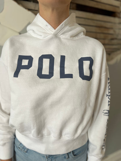 Size Small Polo Ralph Lauren Hoodie – White | Classic Fit | Excellent Condition