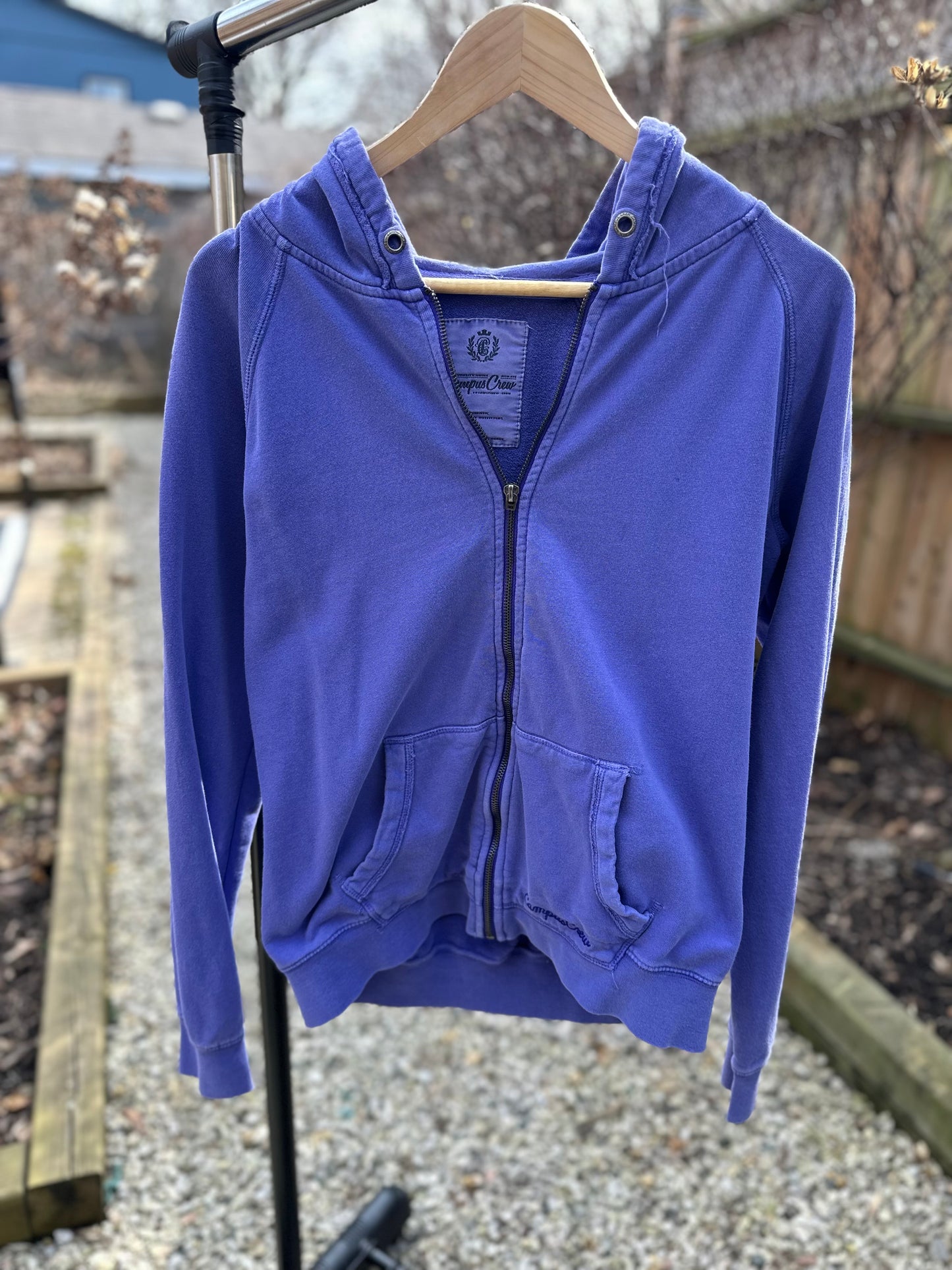 Vintage Campus Crew Zip-Up Sweater