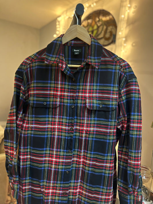 Medium Men's Roots Plaid Flannel Shirt