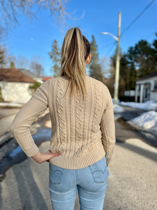 Small Women’s L.L.Bean Soft Cable Knit Sweater