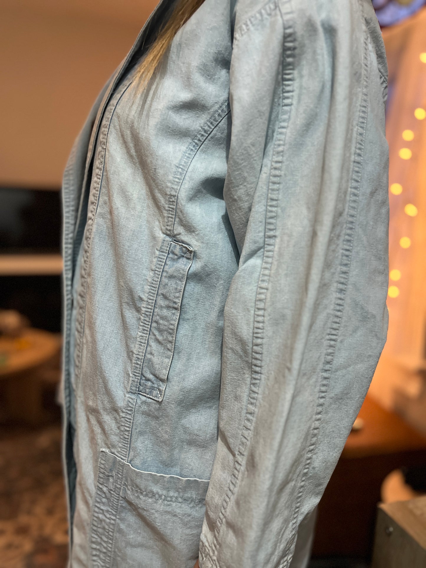 Vintage Sears Traditions Denim Trench Coat