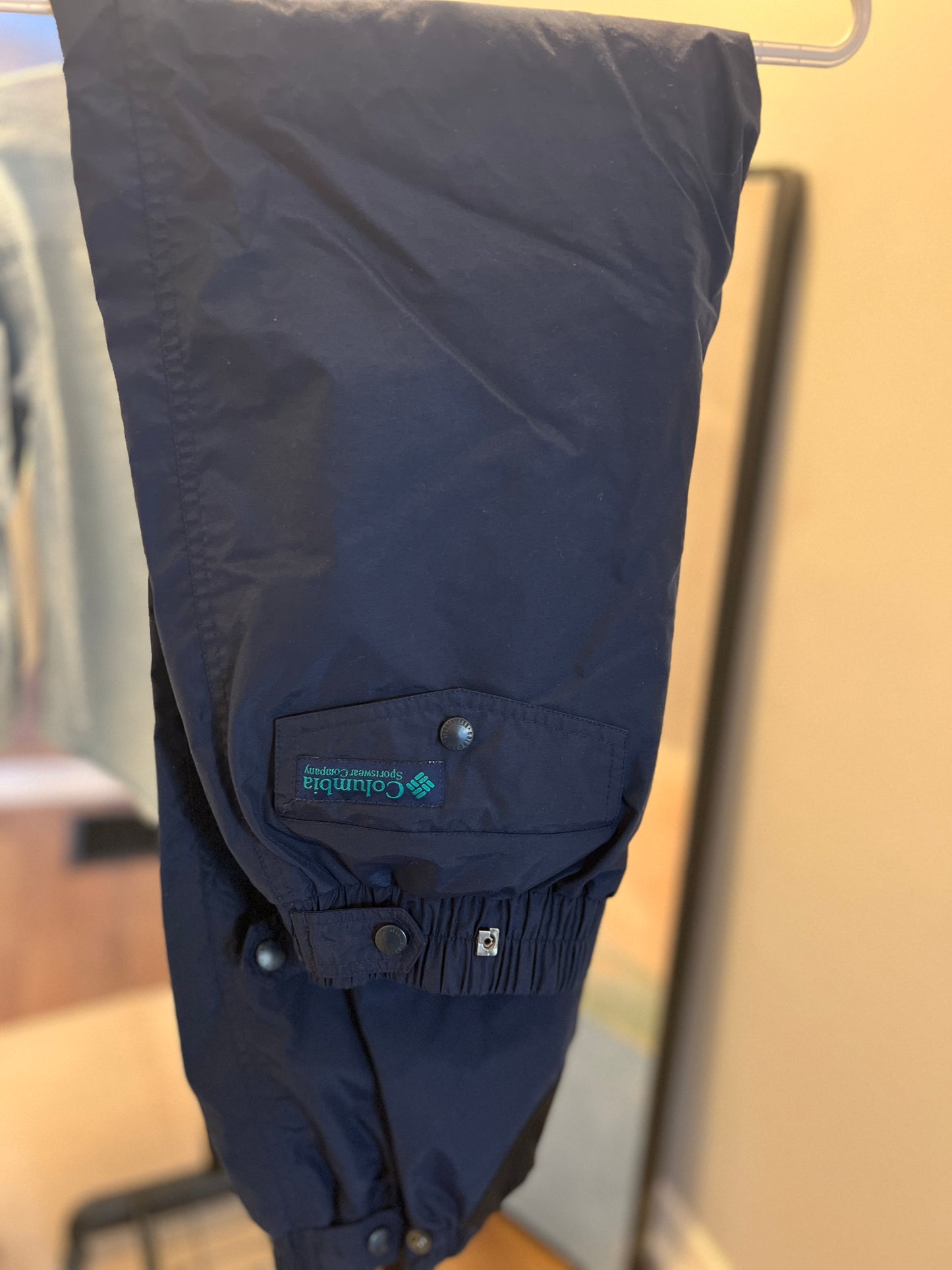 Size Small Men’s Columbia Sportswear Lightweight Snow Pants / Rain Pants | Navy Blue | Waterproof & Breathable