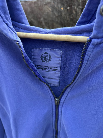 Vintage Campus Crew Zip-Up Sweater