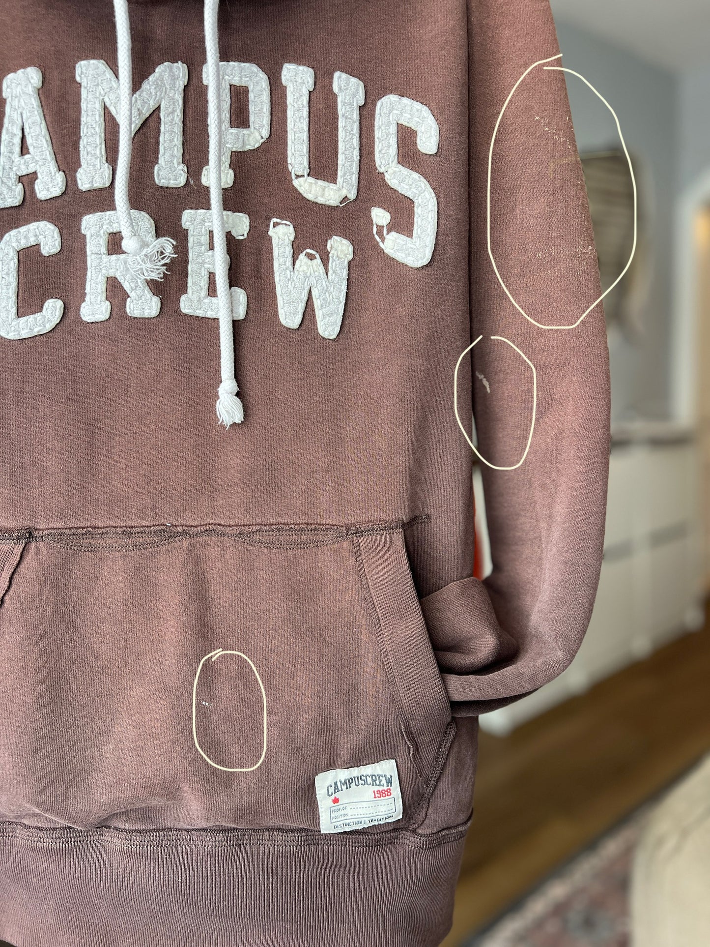 Misfit XXL/XXXL Vintage Campus Crew Hoodie – Classic Style | Good Condition | Pit 26in, Length 28in