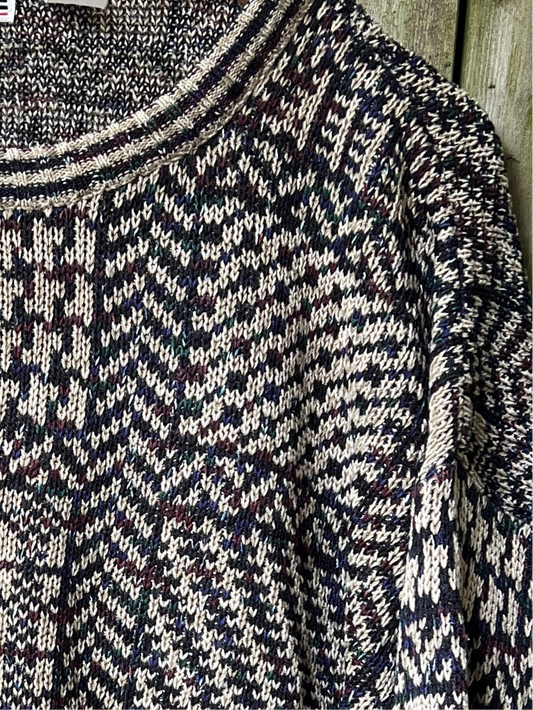 Vintage Fine Lines Grandpa Sweater – XL