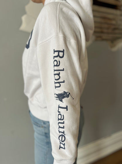 Size Small Polo Ralph Lauren Hoodie – White | Classic Fit | Excellent Condition