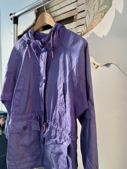 Large Vintage Purple Pacific Trail Jacket  | Retro Ball Clasp & Drawstring Waist | Excellent Condition