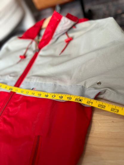 Vintage K-Way Windbreaker Jacket | Gray & Red | Size Medium | 80s Retro Style | 90s Retro Style | Lightweight & Water-Resistant | Excellent Condition | Rare Find