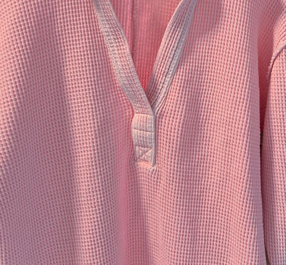 Medium (oversized) Pink Waffle Sweatshirt