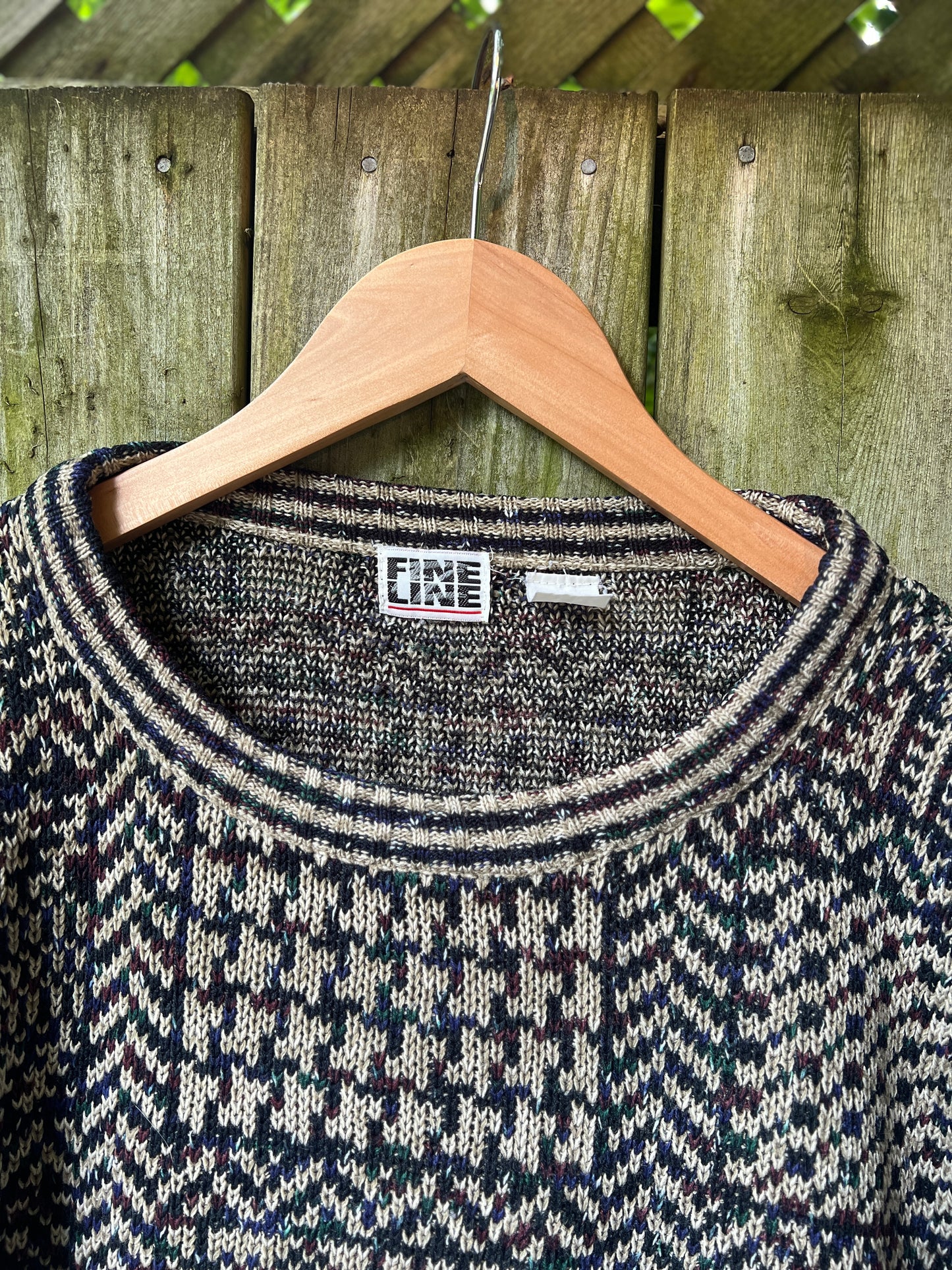 Vintage Fine Lines Grandpa Sweater – XL