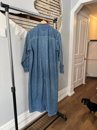 Ralph Lauren Long Denim Dress – Size 2X | Perfect for Tall & Curvy Women | Button Down, Excellent Condition