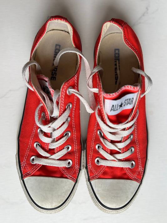 Size 7.5 Men / 9.5 Women All Star Converse – Bright Red | Great Condition | Revived & Ready